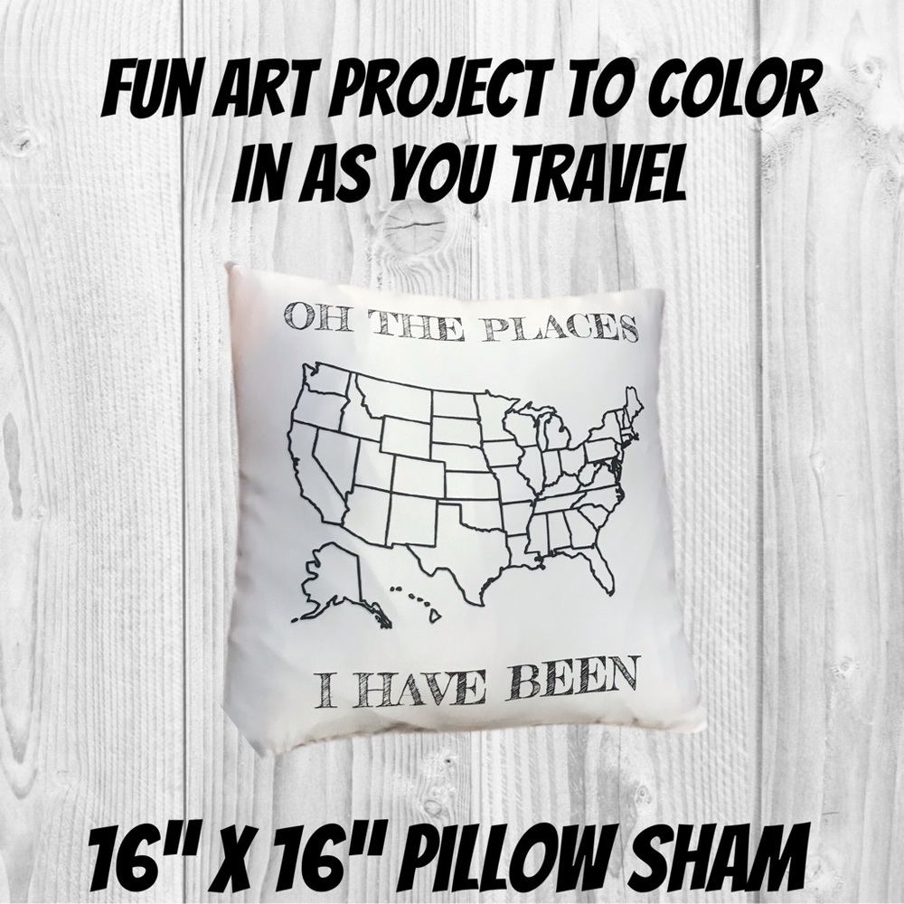 Oh the places I have been pillow sham